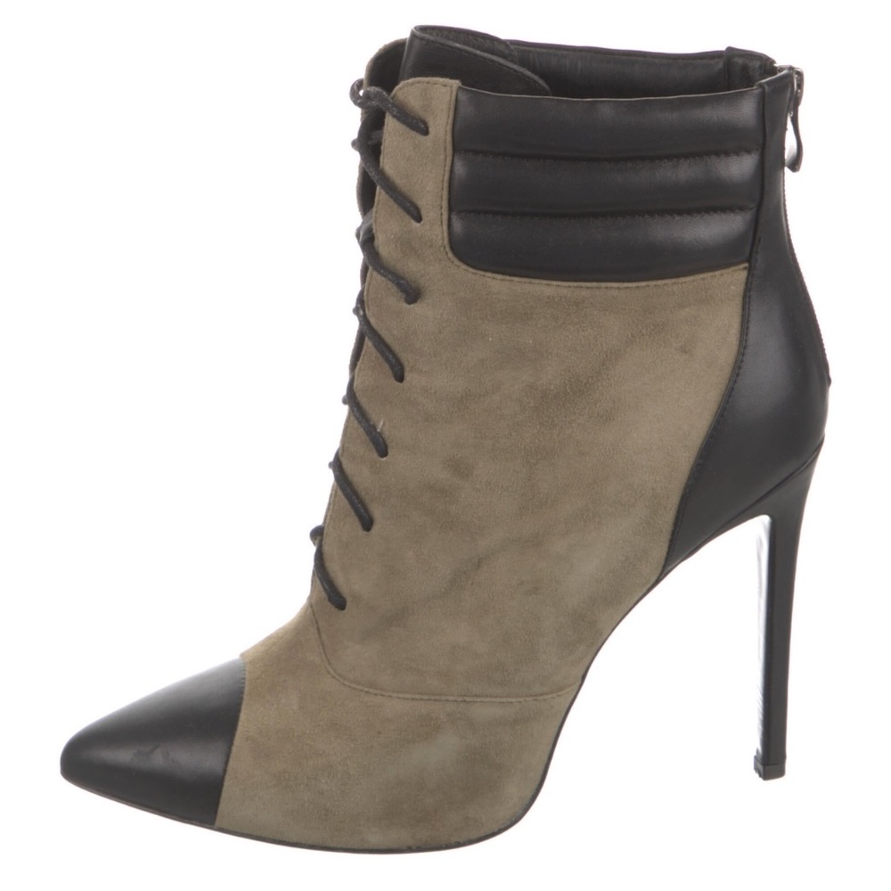 Jennifer Le Ava Booties (Suede Ankle Lace-up Boots)